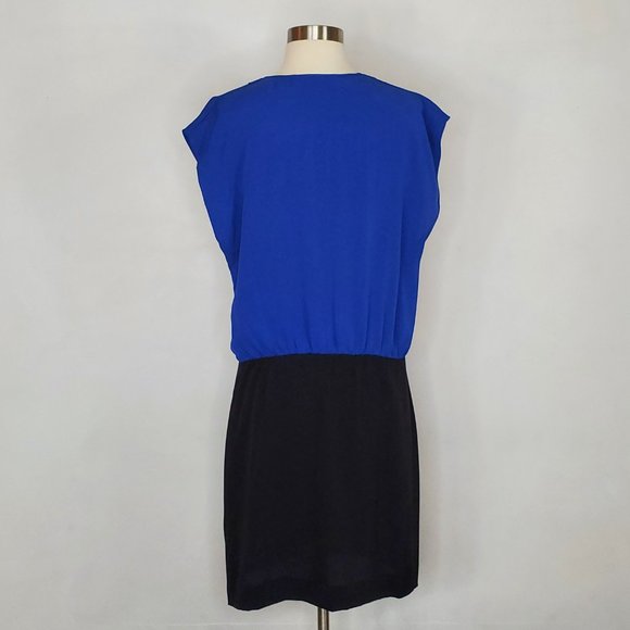 DVF Diane Von Furstenberg Keara Colorblock Silk Dress 8 EUC - Picture 4 of 11